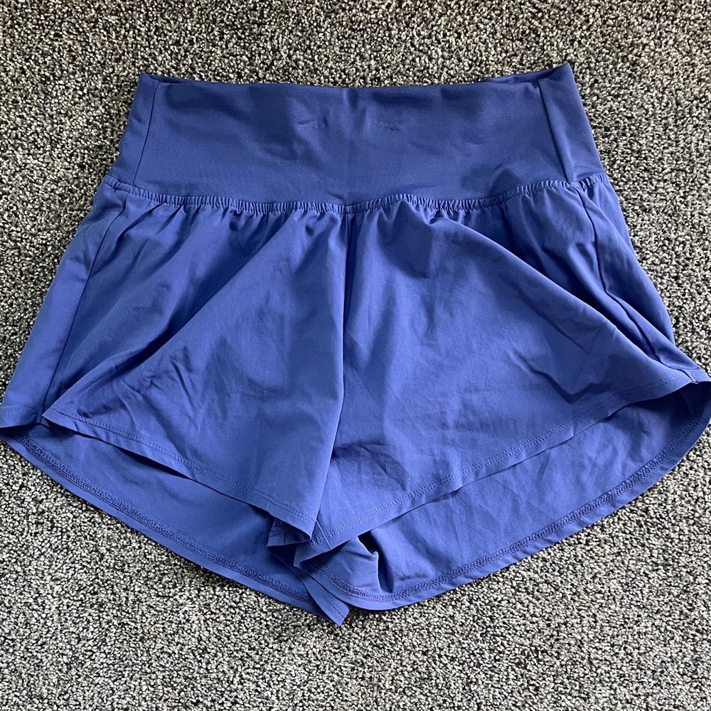 NWOT - DSG Women's Knit Waistband 3" Performance Stride Shorts Indigo Blue
